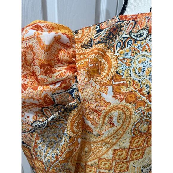 FLYING TOMATO BLOUSE BOROQUE PAISLEY SZ XS PUFFED SLEEVES FAIRY CORE - Picture 14 of 16